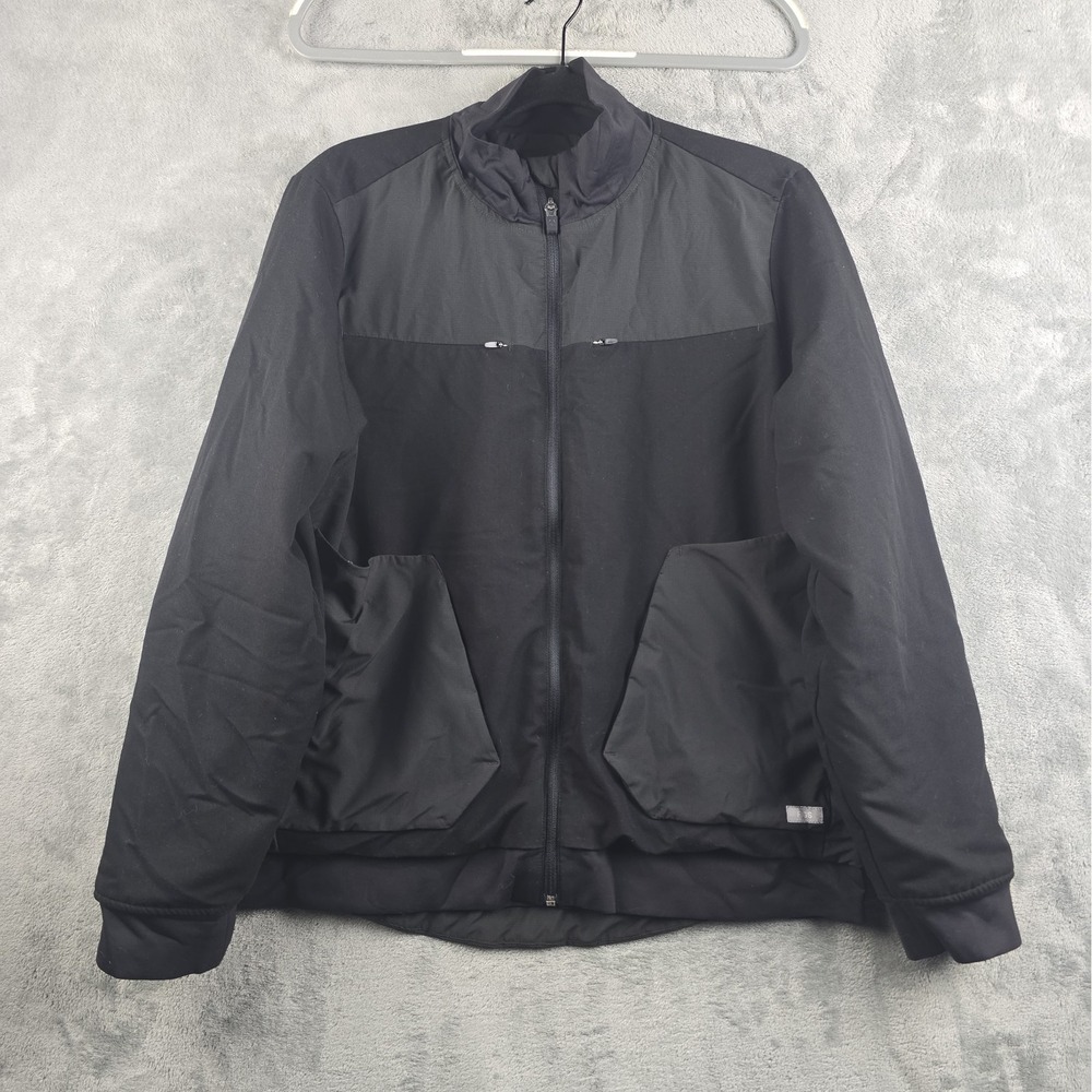 Figs On Shift Jacket Womens Large Black Full Zip Pockets Nurse Hospital